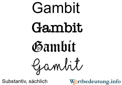 gambit bedeutung.